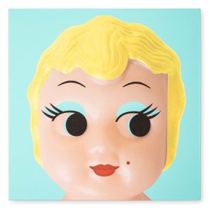 Warhol - Single Head - Blue & Yellow