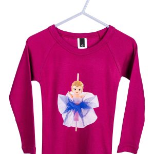 Pink Kids Shirt & Blue Print